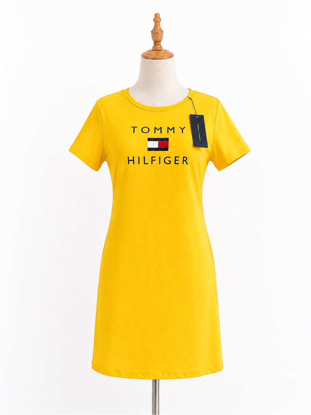 Tommy Hilfiger Yellow Logo Mini Dress